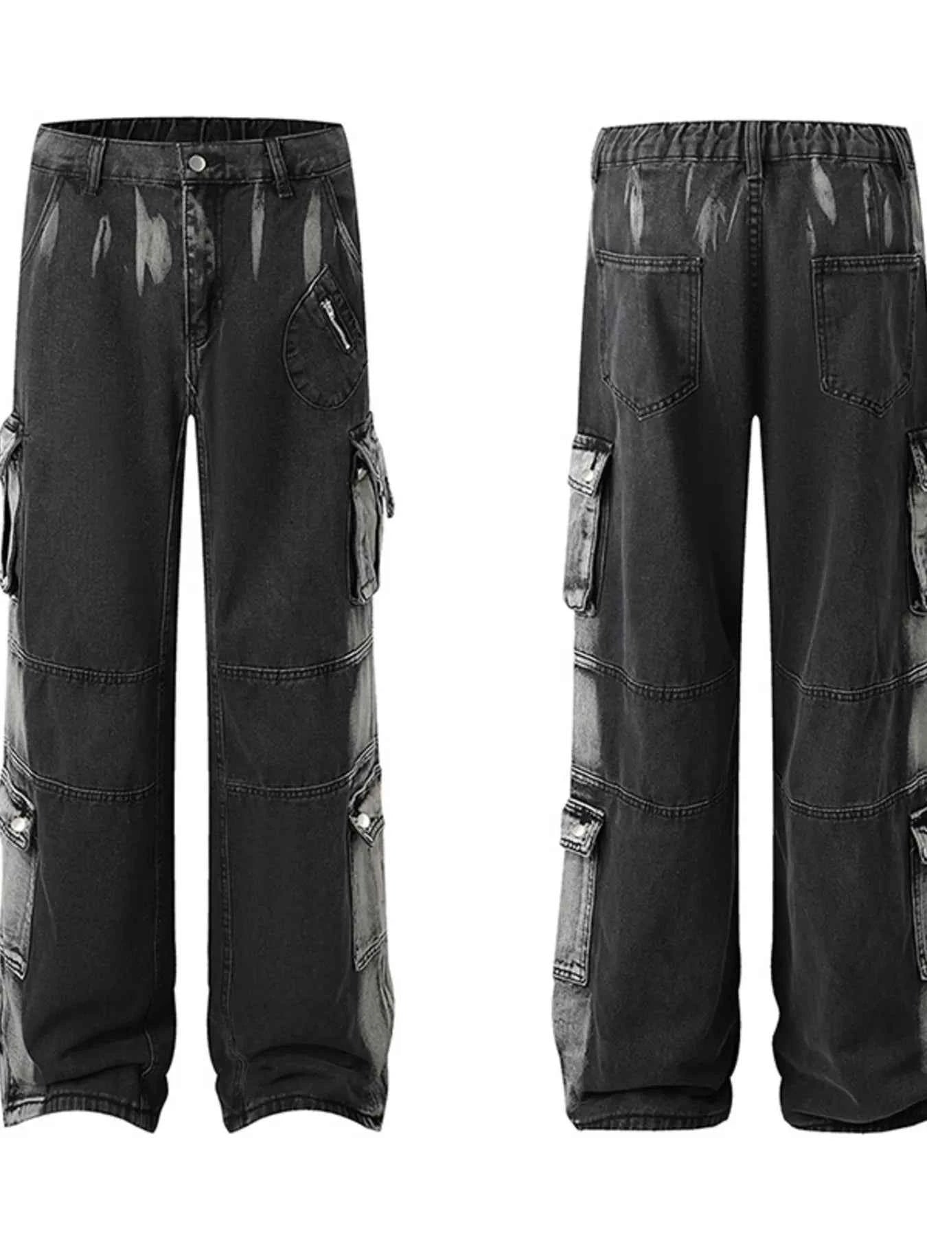 Men's Wide Leg Cargo Jeans